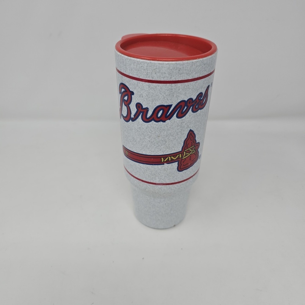 Vintage 1997 Atlanta Braves Miracle Season Travel Plastic Tumbler With Lid!